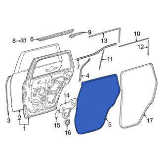 Lexus OE - Rear Left Door Seal