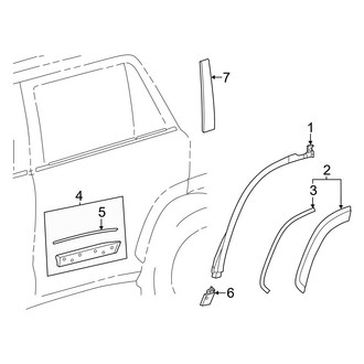 Lexus OE - Rear Door - Exterior Trim