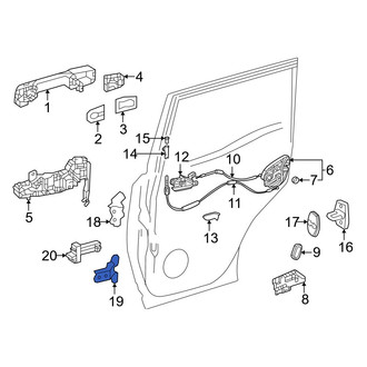 Lexus OE - Rear Left Lower Door Hinge