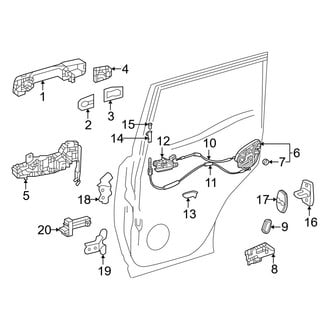 Lexus OE - Rear Door - Lock & Hardware