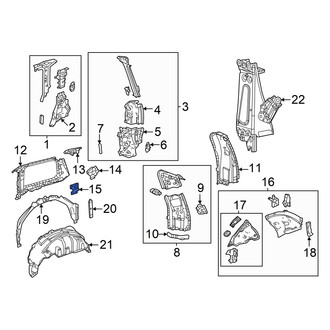 Lexus OE - Left Body D-Pillar Reinforcement