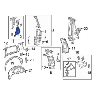 Lexus OE - Left Outer Body C-Pillar Reinforcement