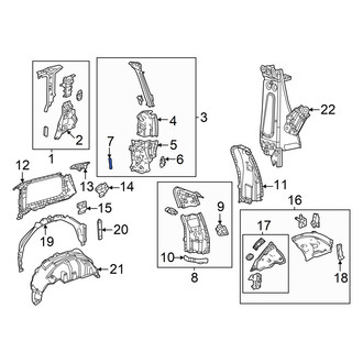 Lexus OE - Right Body D-Pillar Reinforcement