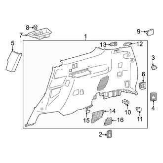 Lexus OE - Quarter Panel - Interior Trim (Lower Section, Passenger Side)