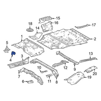 Lexus OE - Rear Rearward Floor Pan Reinforcement