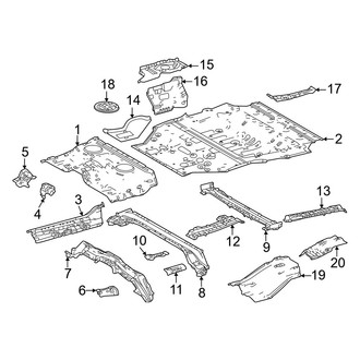 Lexus OE - Rear Body & Floor - Floor & Rails