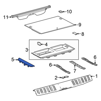 Lexus OE - Rear Center Floor Cover Panel