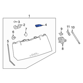 Lexus OE - Rear Left Liftgate Finish Panel Trim Plate