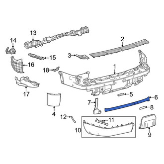 Lexus OE - Rear Center Bumper Trim