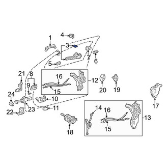 Lexus OE - Left Exterior Door Handle Base Clip