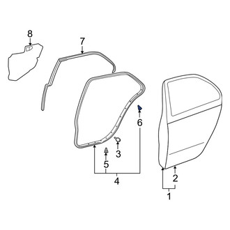 Lexus OE - Front Right Lower Door Seal Clip