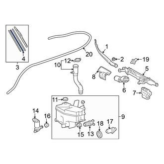 Lexus OE - Left Wiper Blade Refill
