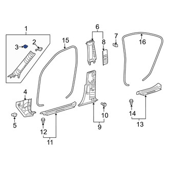 Lexus OE - Body A-Pillar Trim Panel Clip