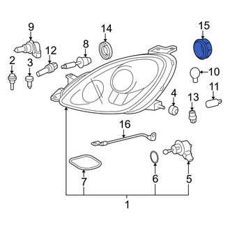 Lexus OE - Front Headlight Bulb Cap