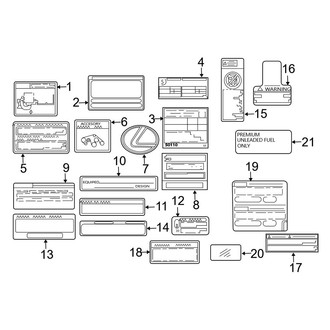 Lexus OE - Information Labels - Labels