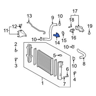Lexus OE - Lower Engine Coolant Thermostat Housing