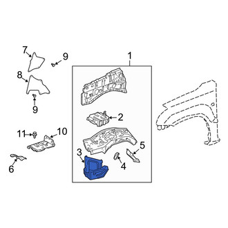 Lexus OE - Front Right Fender Apron Bracket
