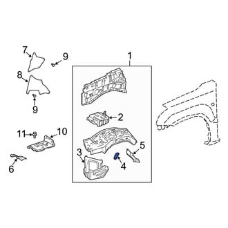 Lexus OE - Front Fender Apron Bracket