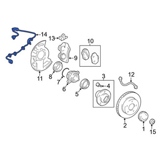Lexus OE - Front Left ABS Wheel Speed Sensor Wiring Harness