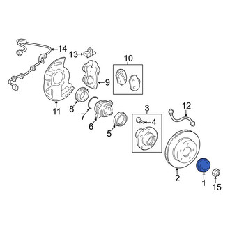 Lexus OE - Front Wheel Bearing Dust Cap