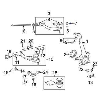 Lexus OE - Front Upper Suspension Control Arm Nut