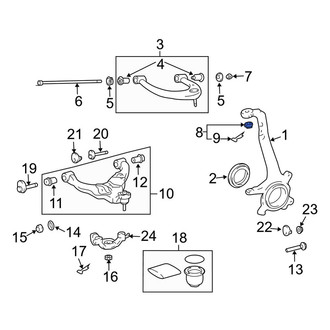 Lexus OE - Outer Suspension Ball Joint Nut & Washer
