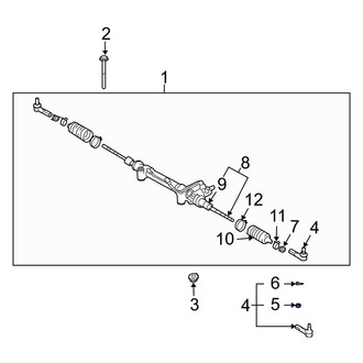 Lexus OE - Outer Steering Tie Rod Nut