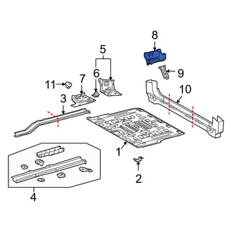 Lexus OE - Rear Left Floor Extension