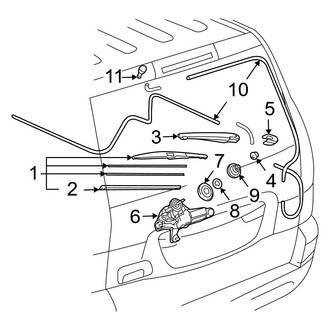 Lexus OE - Lift Gate - Wiper & Washer Components