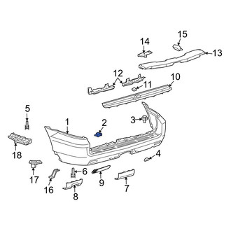 Lexus OE - Upper Bumper Cover Retainer