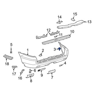 Lexus OE - Upper Bumper Cover Bolt
