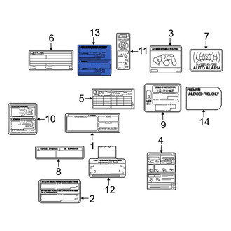Lexus OE - A/C System Information Label