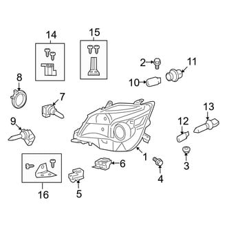 Lexus OE - Front Lamps - Headlamp Components (Halogen)