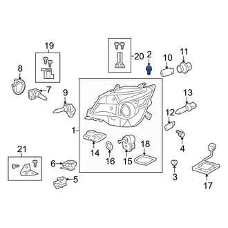 Lexus OE - Headlight Mounting Screw