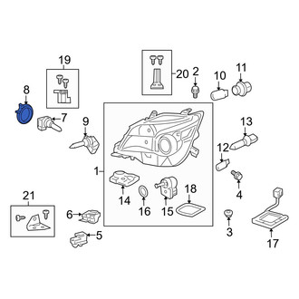 Lexus OE - Front Headlight Bulb Cap