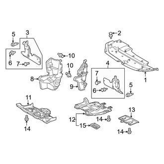 Lexus OE - Radiator Support - Splash Shields