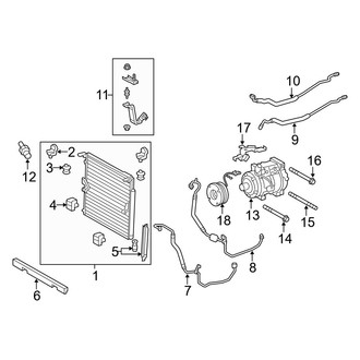 Lexus OE - Air Conditioner & Heater - Condenser, Compressor & Lines (W/O Rear A/C), (Base)