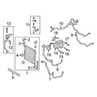 Lexus OE - Air Conditioner & Heater - Condenser, Compressor & Lines (With Rear A/C), (Premium)