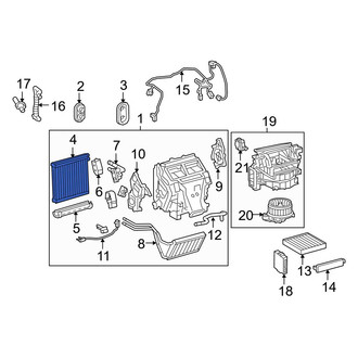 Lexus OE - Front A/C Evaporator Core