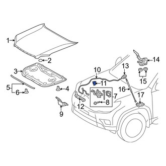 Lexus OE - Hood Release Cable Clip