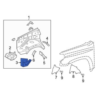 Lexus OE - Front Right Fender Apron Bracket