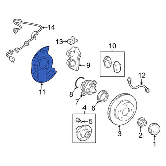 Lexus OE - Front Left Brake Dust Shield