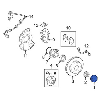 Lexus OE - Front Wheel Bearing Dust Cap