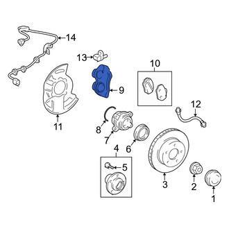 Lexus OE - Front Left Disc Brake Caliper