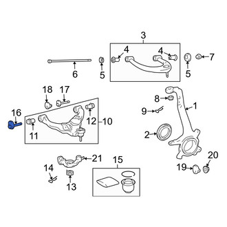 Lexus OE - Front Alignment Camber Adjusting Eccentric Bolt