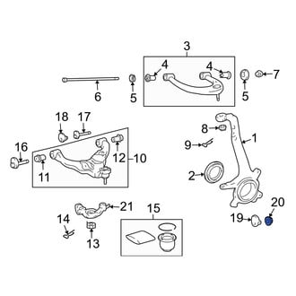 Lexus OE - Lower Suspension Shock Absorber Nut