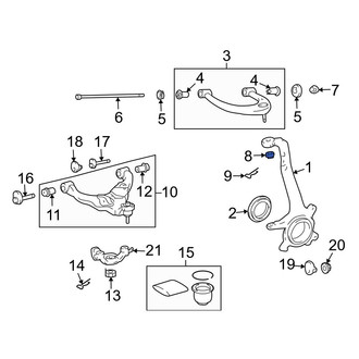 Lexus OE - Outer Suspension Ball Joint Nut & Washer