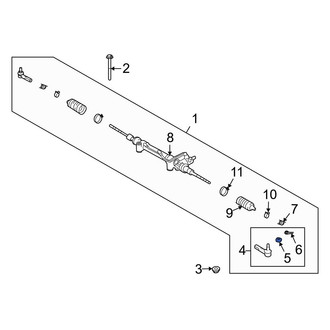 Lexus OE - Outer Steering Tie Rod Nut