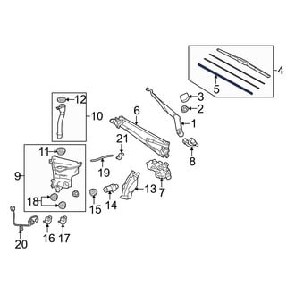 Lexus OE - Front Right Wiper Blade Refill