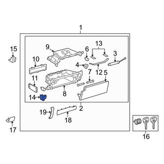 Lexus OE - Front Glove Box Latch